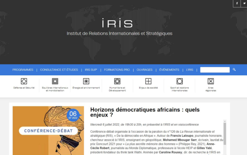 Couverture de IRIS - Institut de Relations Internationales et Stratégiques