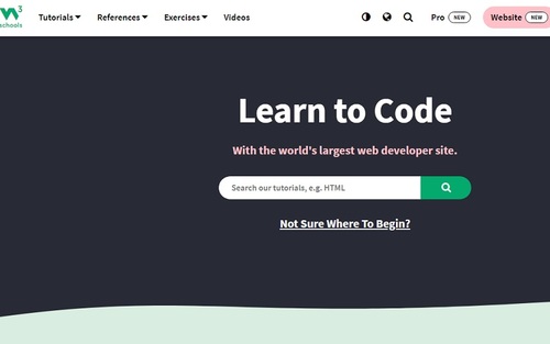 Couverture de W3Schools - Learn to code